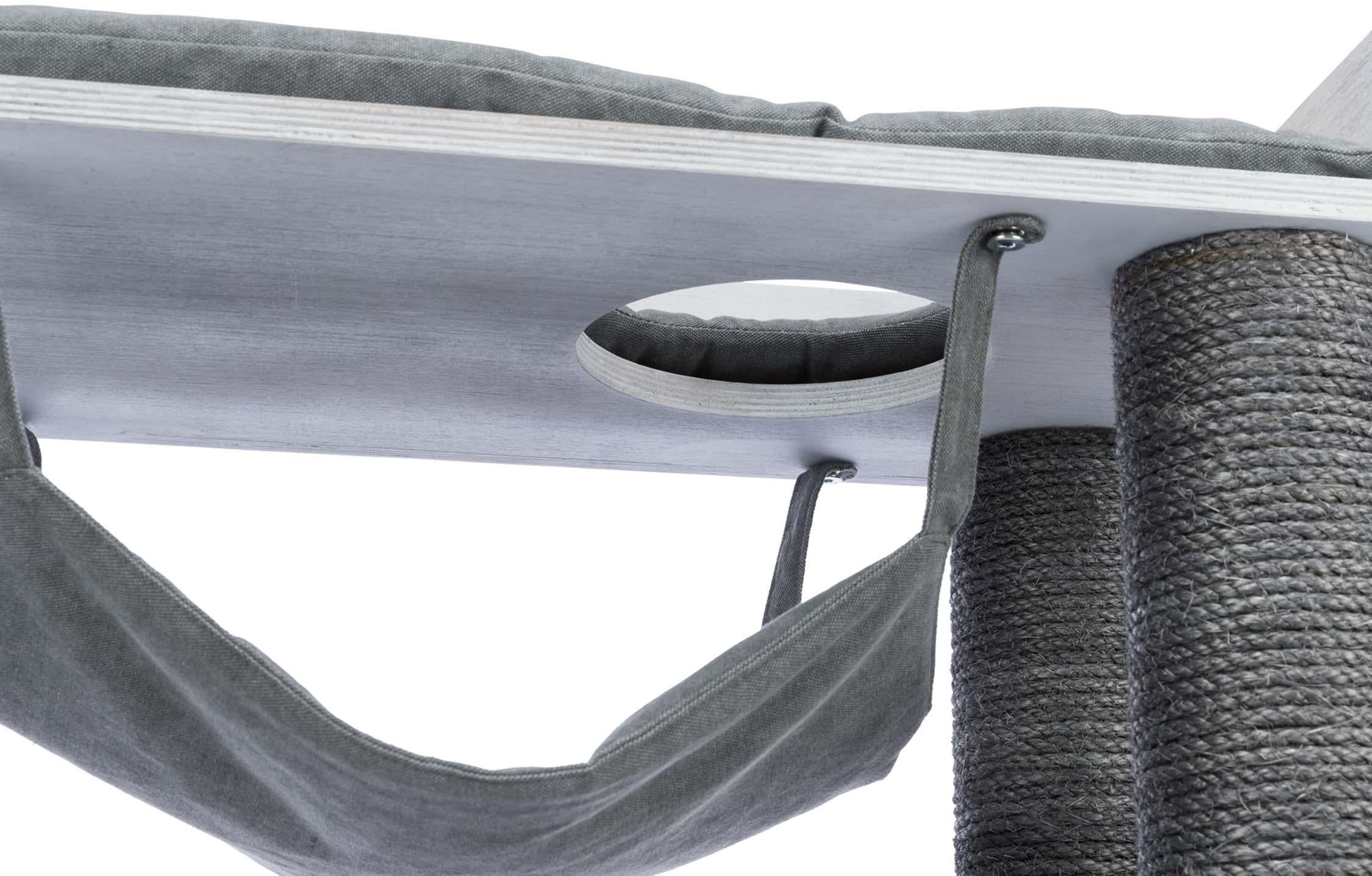 Klösmöbel med hyllfunktion, 72 × 110 × 38 cm, grå