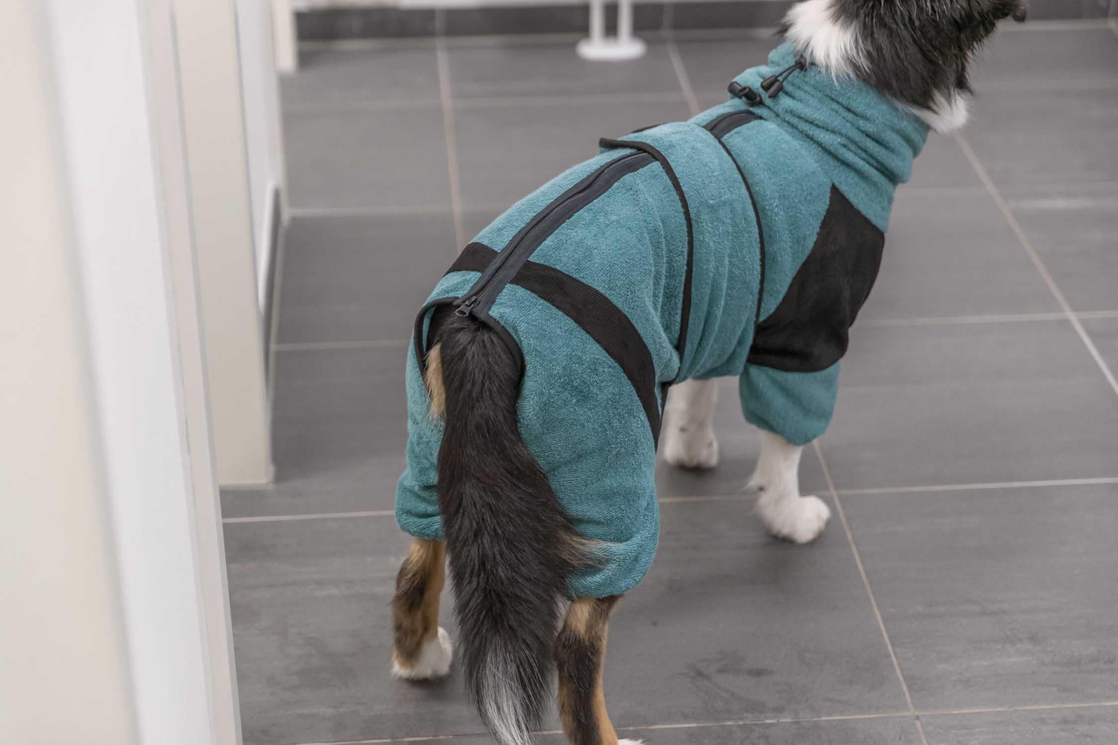 Badrock och hemoverall, XS: 30 cm, petrol