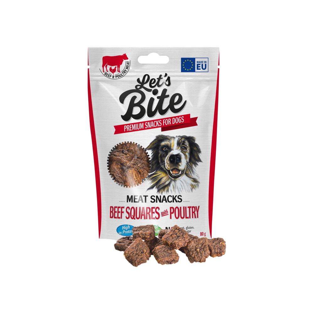 Let'S Bite Lets Bite Meat Snacks. Nötköttstärningar Med Fågel X 12