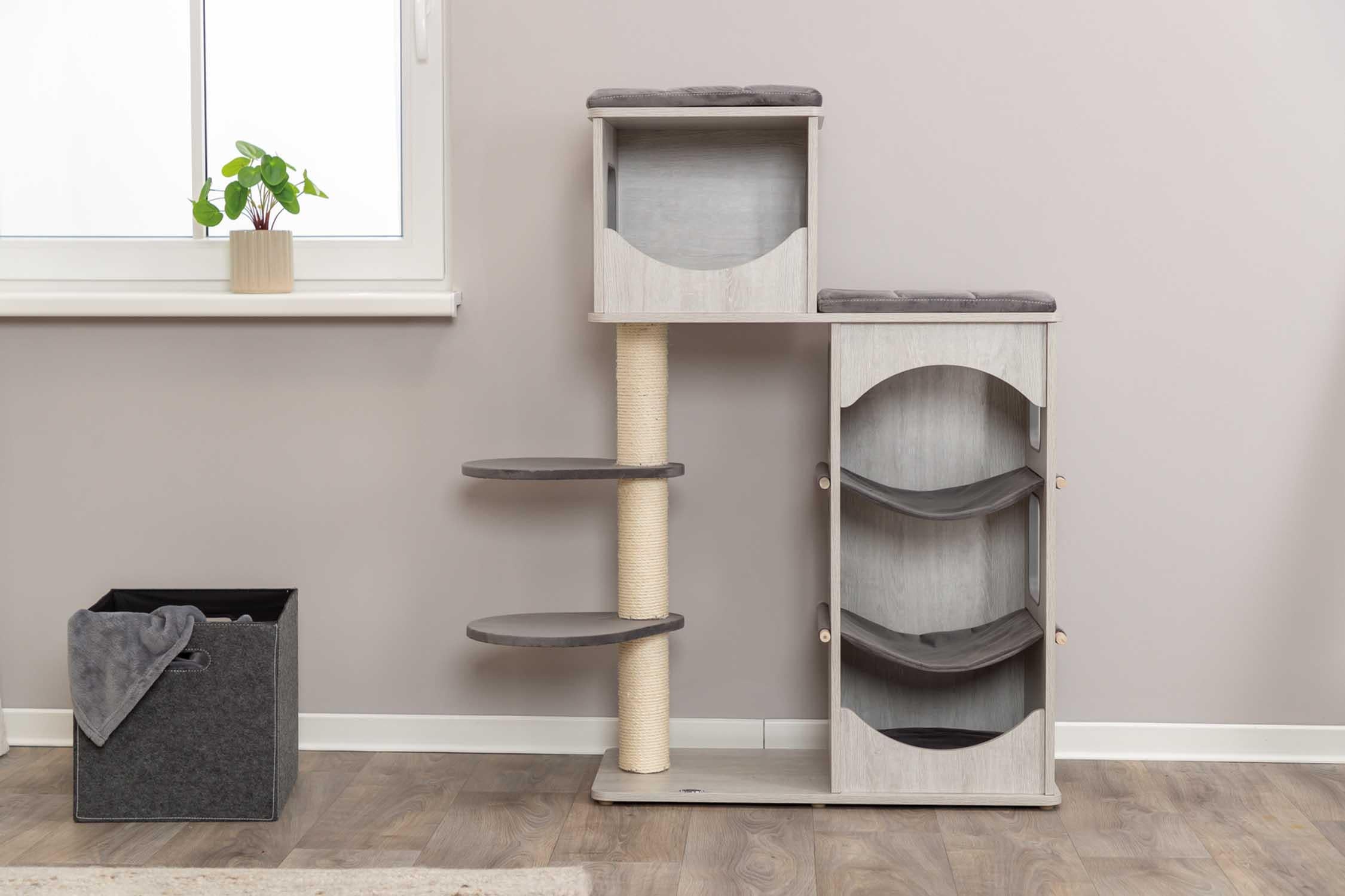 Klösmöbel Adriano, 78 × 118 × 38 cm, grå