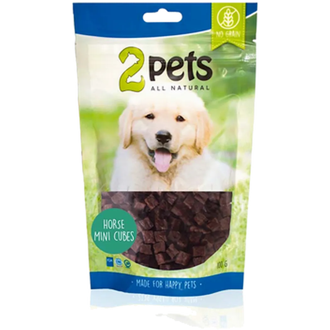 2pets Dogsnack MiniCubes Horse