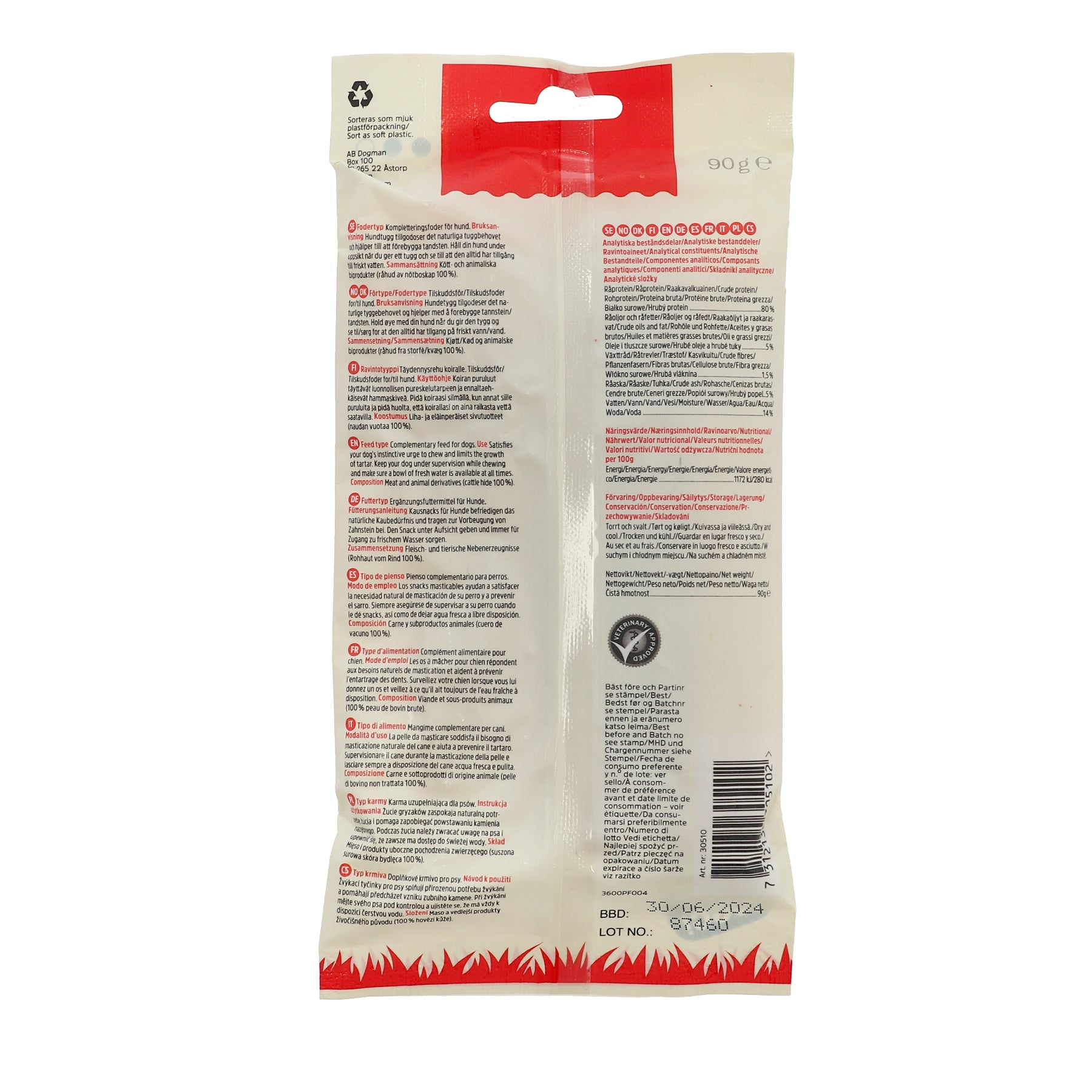 Dogman Tuggpinnar Rullade Brun 10p