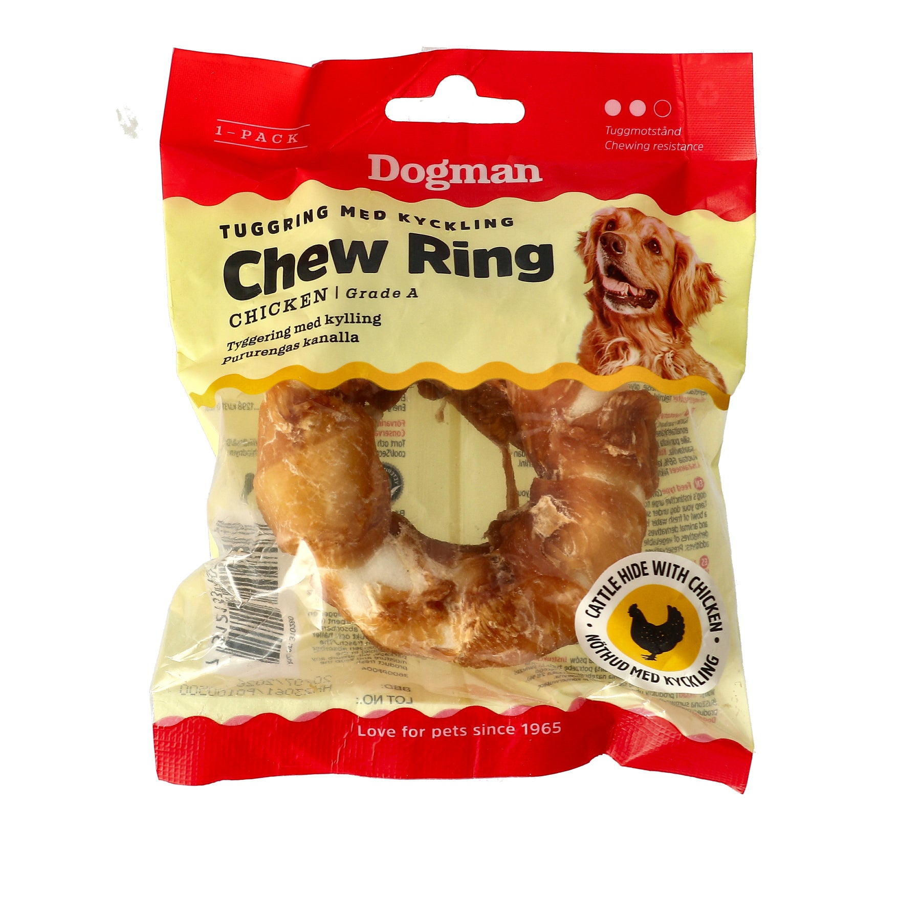 Dogman Tuggring med Kyckling Vit 7,5cm