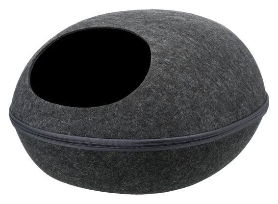 Liva igloo, filt, 40 × h24 × 47 cm, mörkgrå