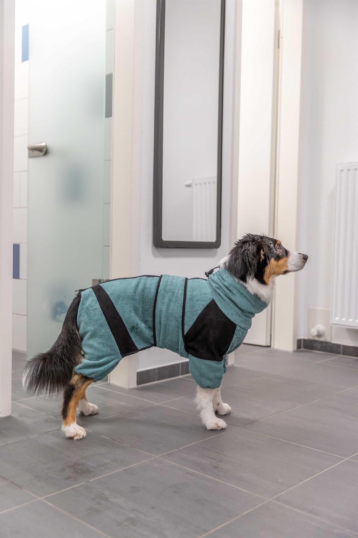 Badrock och hemoverall, M: 46 cm, petrol