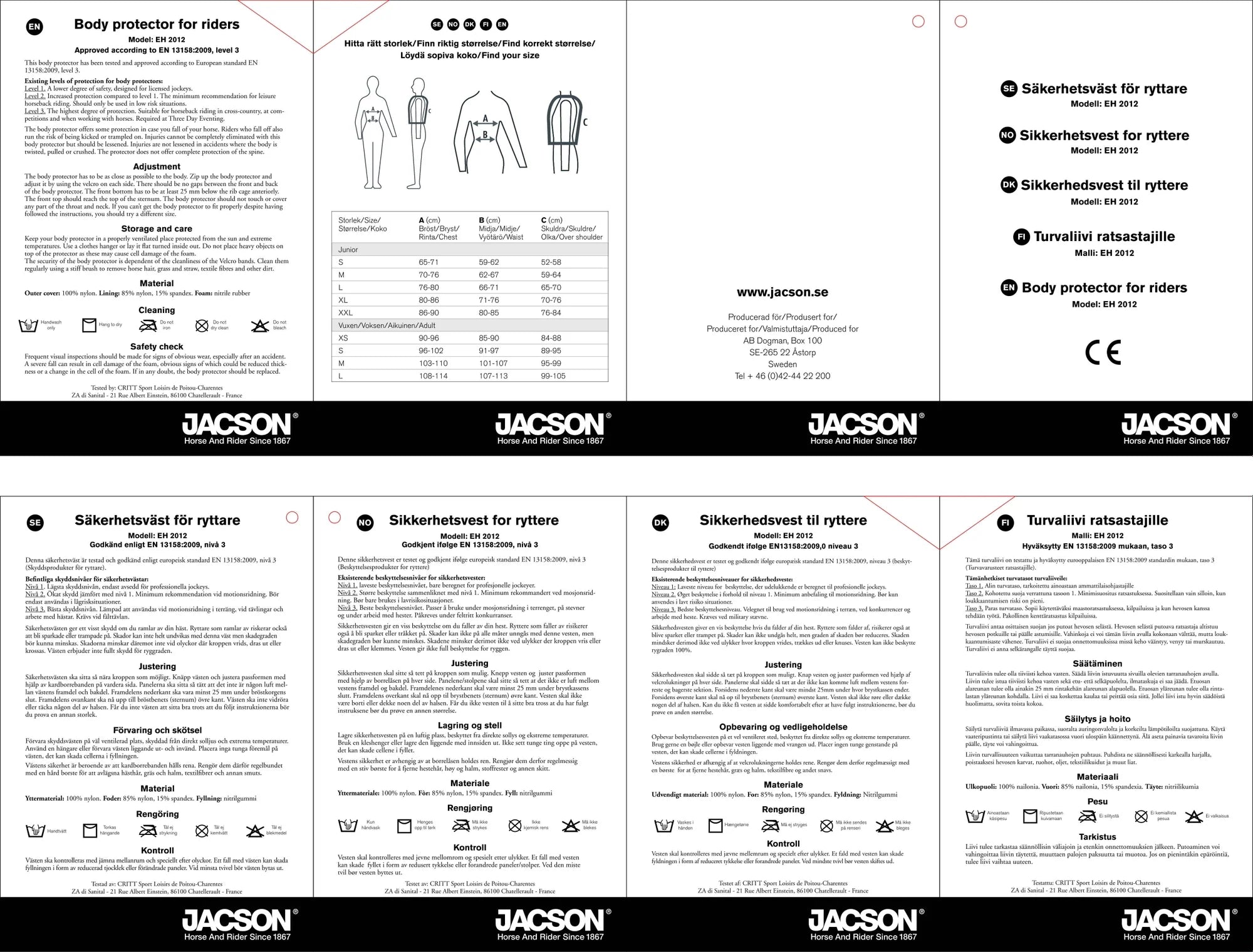 Jacson Vuxen Säkerhetsväst Svart