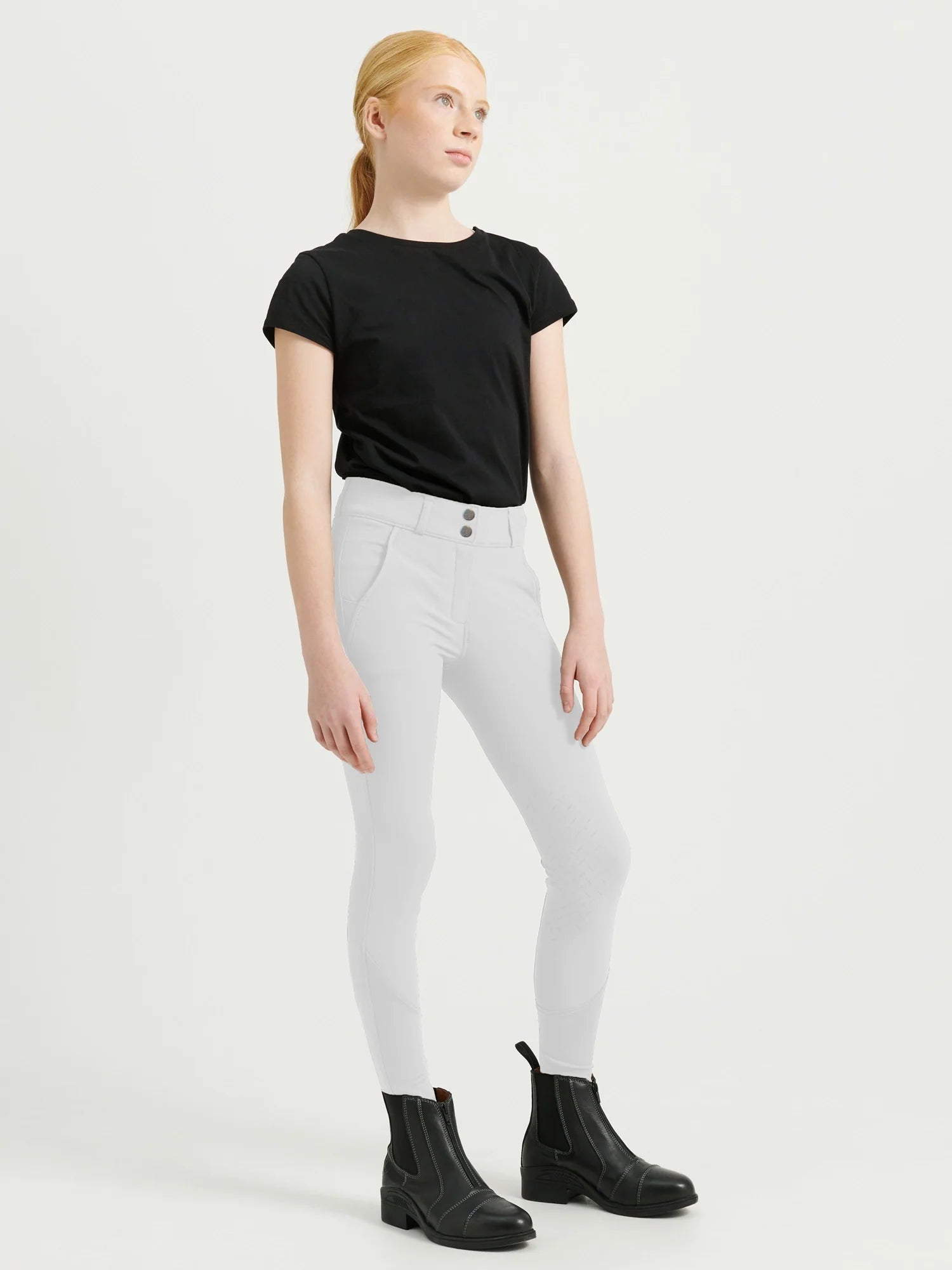 Jacson Rigmor Ridbyxa Knäskodd Vit Barn/Junior