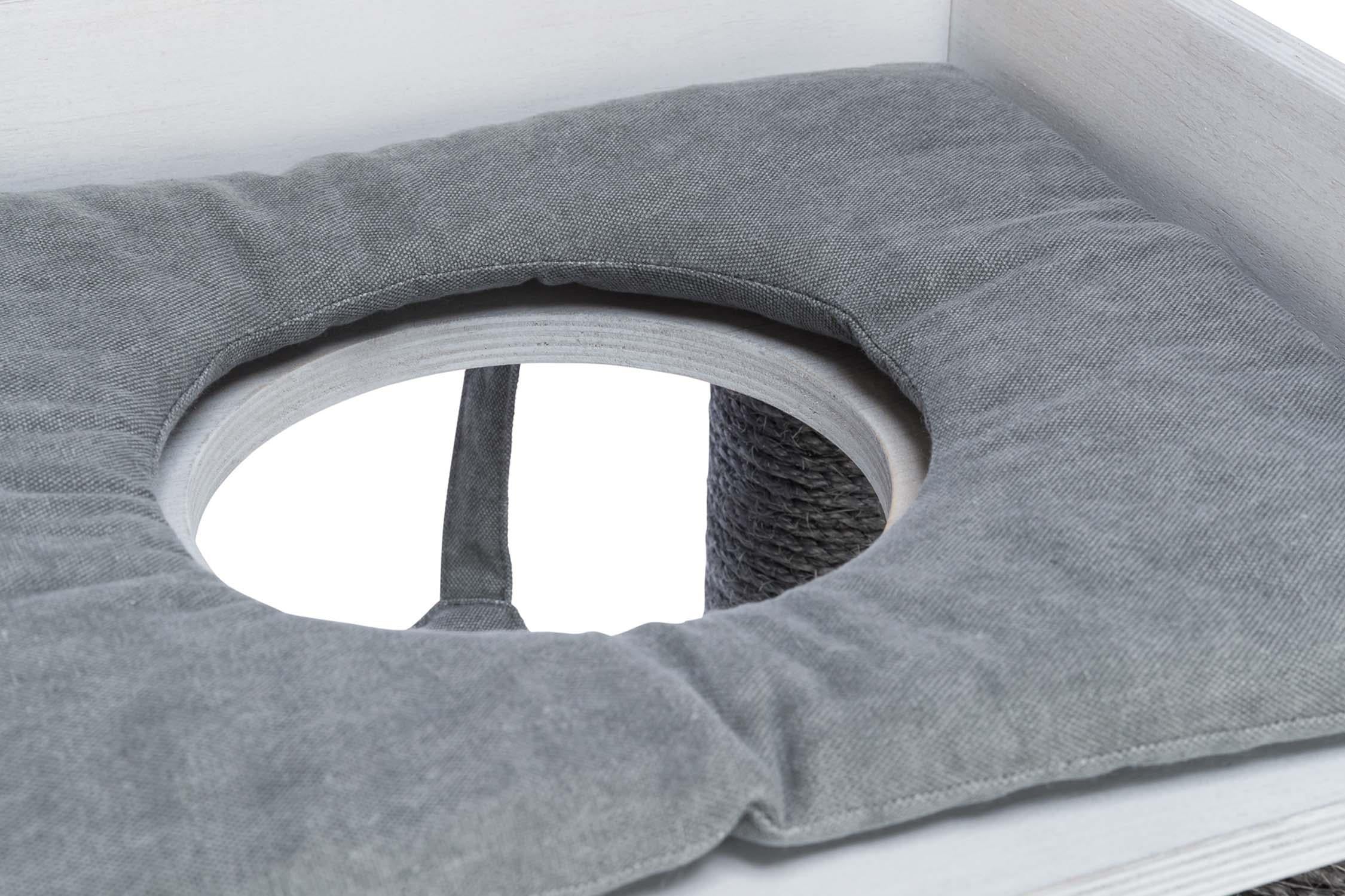 Klösmöbel med hyllfunktion, 72 × 110 × 38 cm, grå