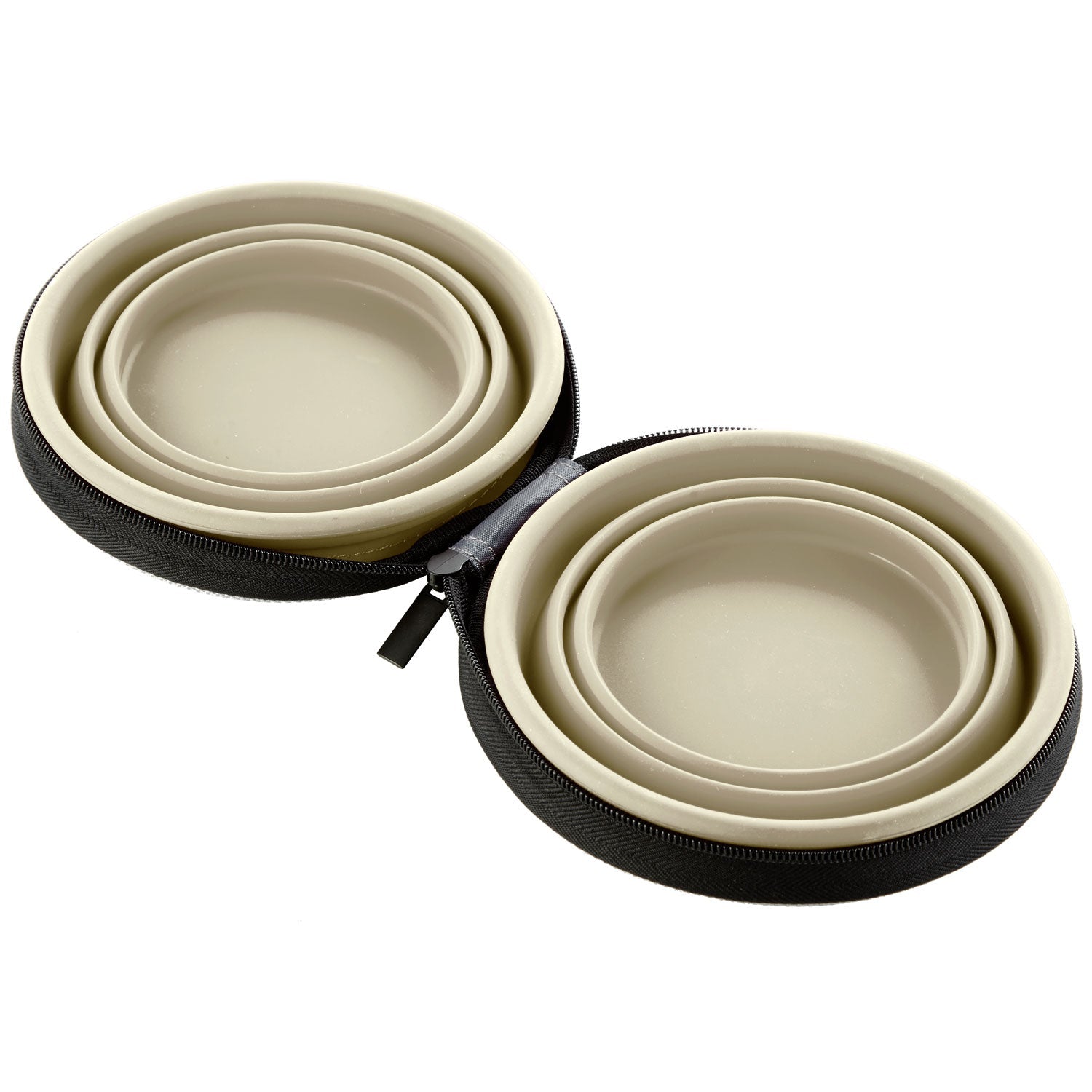 HUNTER List reseskål silikon med fodral Beige