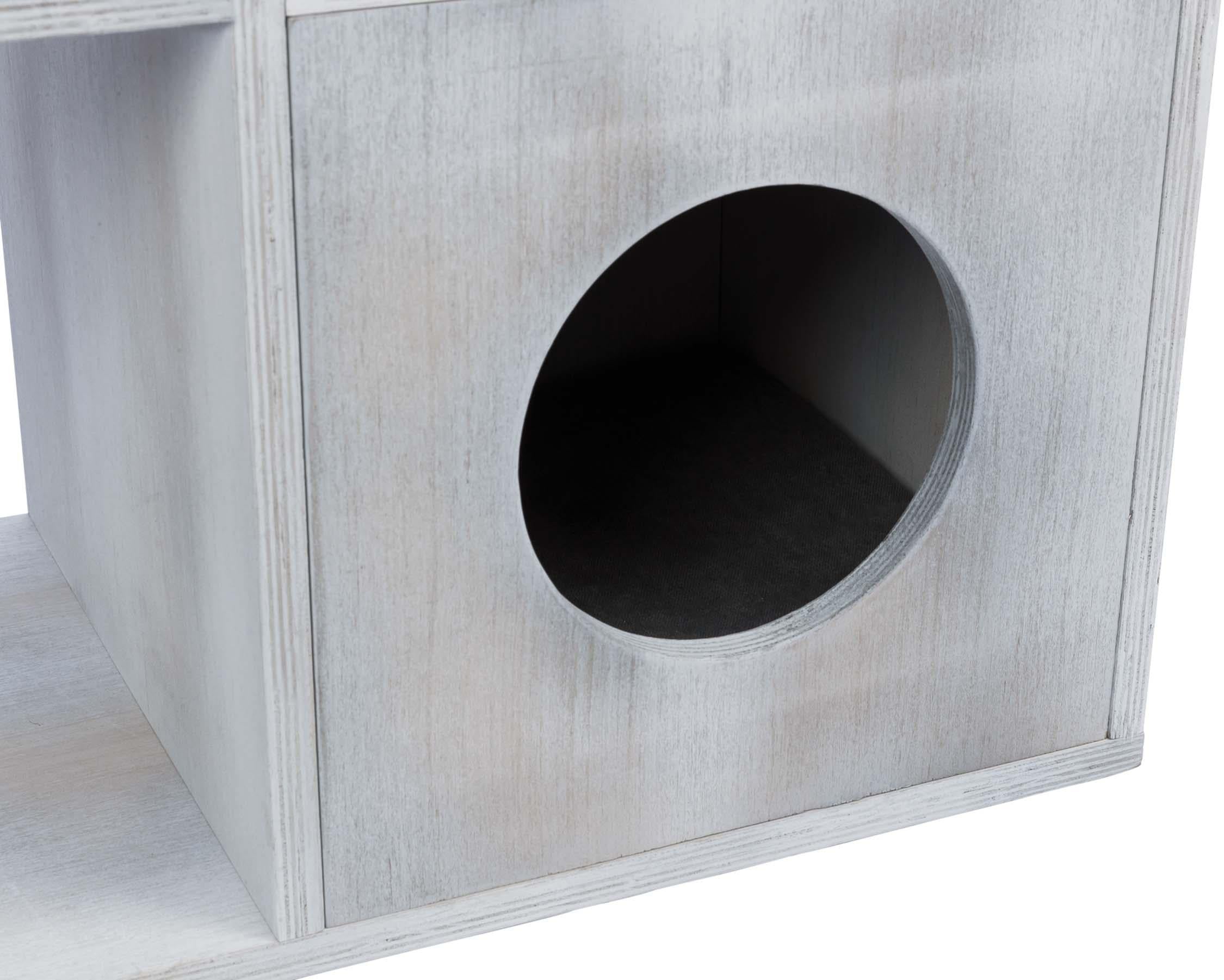 Klösmöbel med hyllfunktion, 72 × 110 × 38 cm, grå