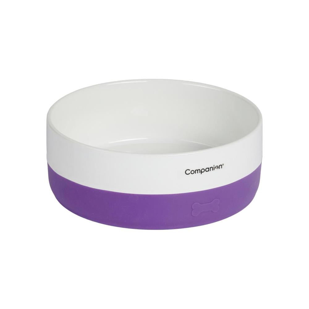 Companion Keramikskål Med Silikonbotten Purple