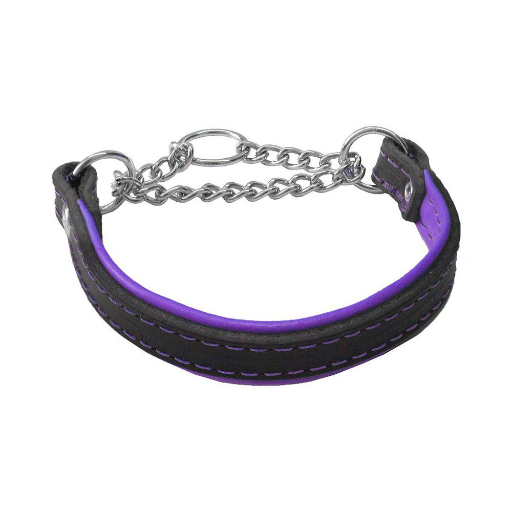Alac Halvstryp Läder Svart/Lila