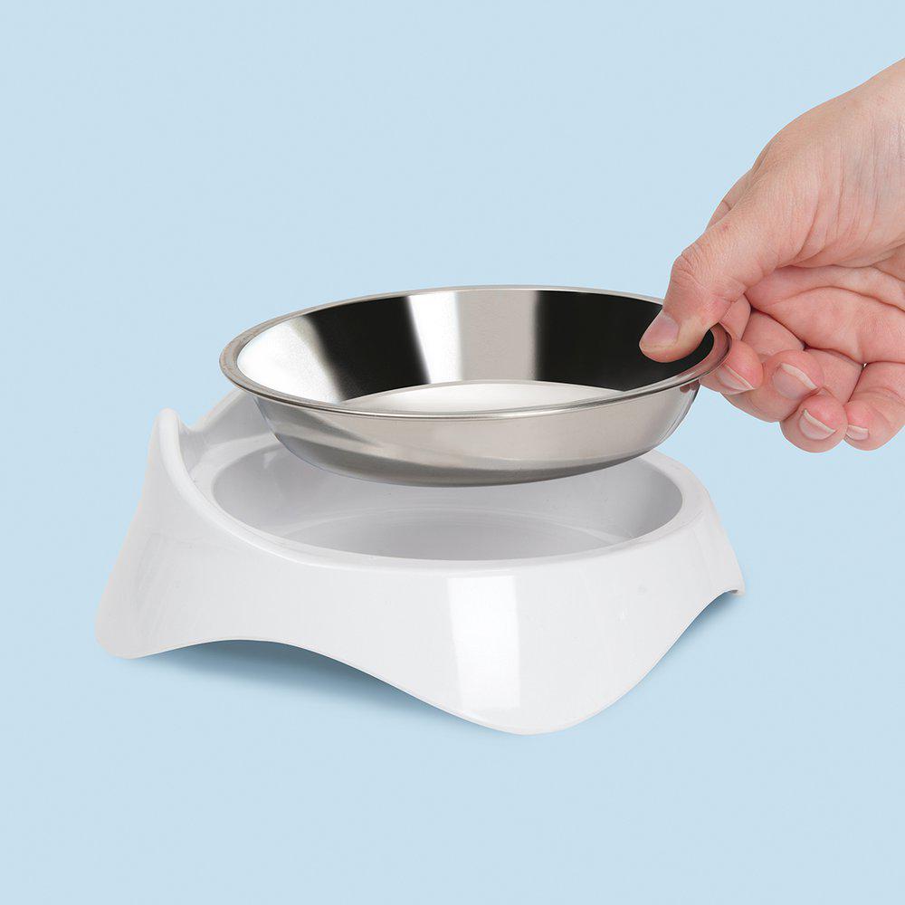 Catit Pixi Skål Rostfri/Vit