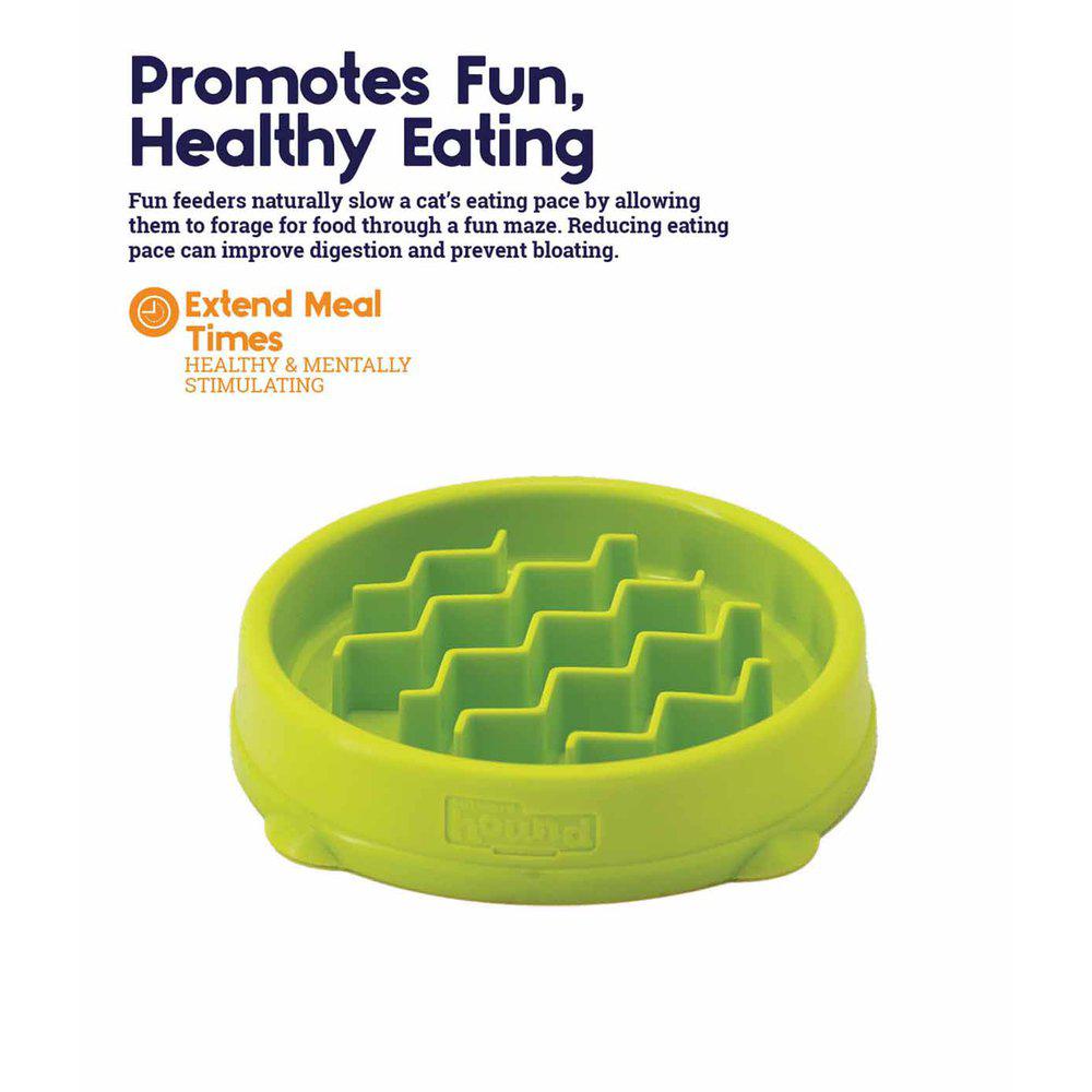 Nina Ottosson Petstages Kitty Slow Feeder Grön 14cm