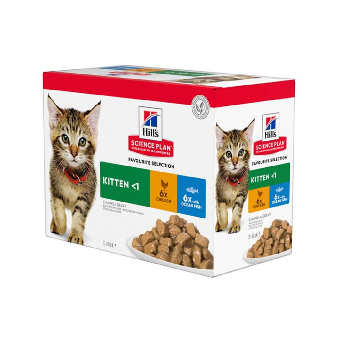 Trixie Hills Kitten Multipack Chicken & Ocean Fish, 12x85g, multipack