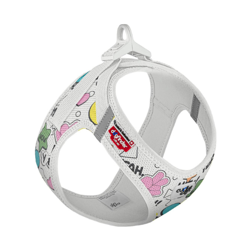 Curli Vest sele Clasp Air-Mesh Comic Ljusgrå