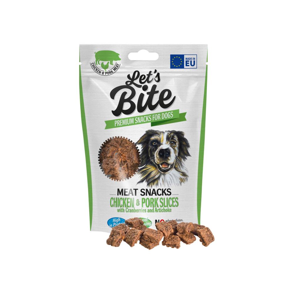 Let'S Bite Lets Bite Meat Snacks. Kyckling- Och Fläskköttstrips X 12
