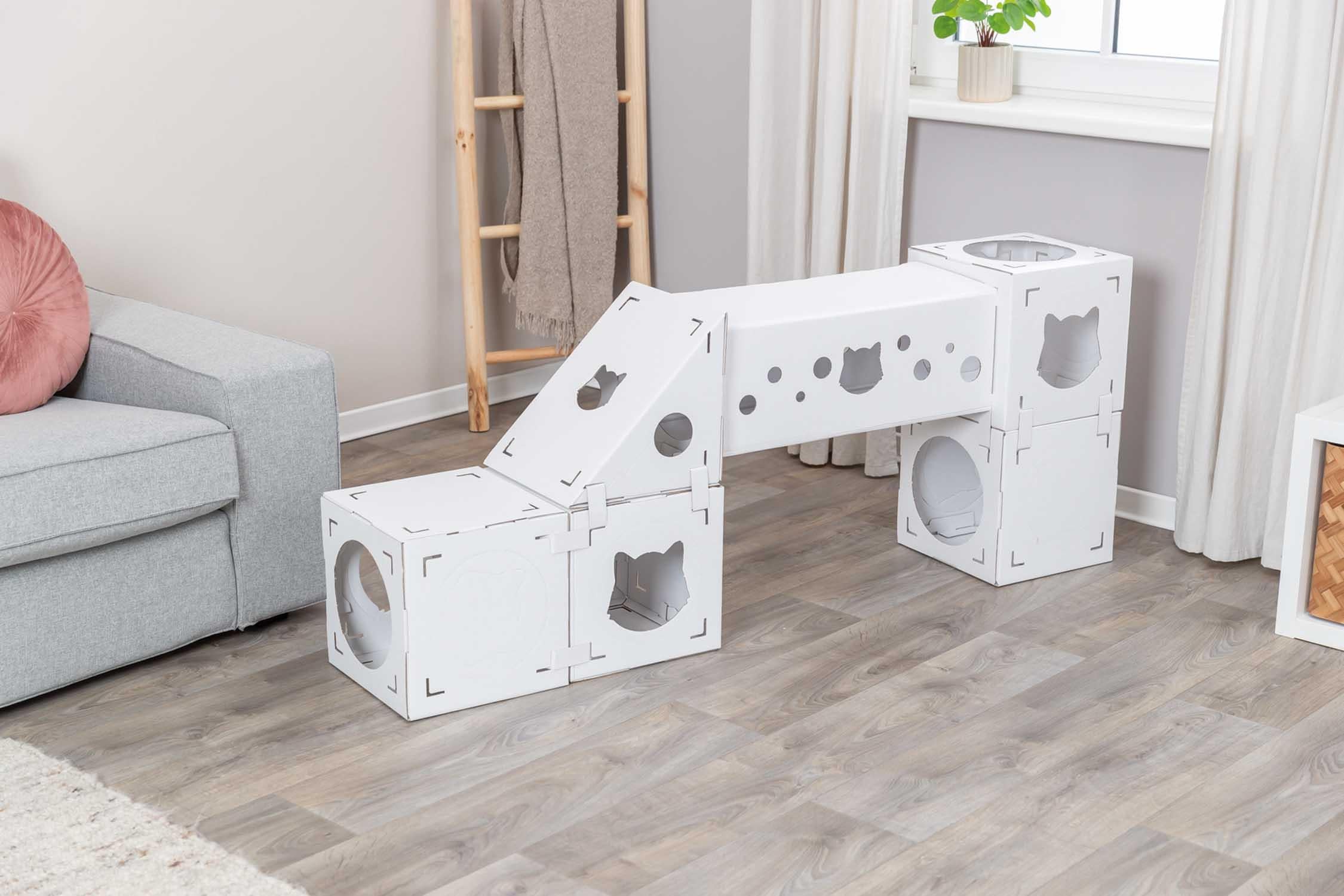 (BV)Finca Felice kattmöbel, wellpapp, 125 × 62 × 62 cm, vit