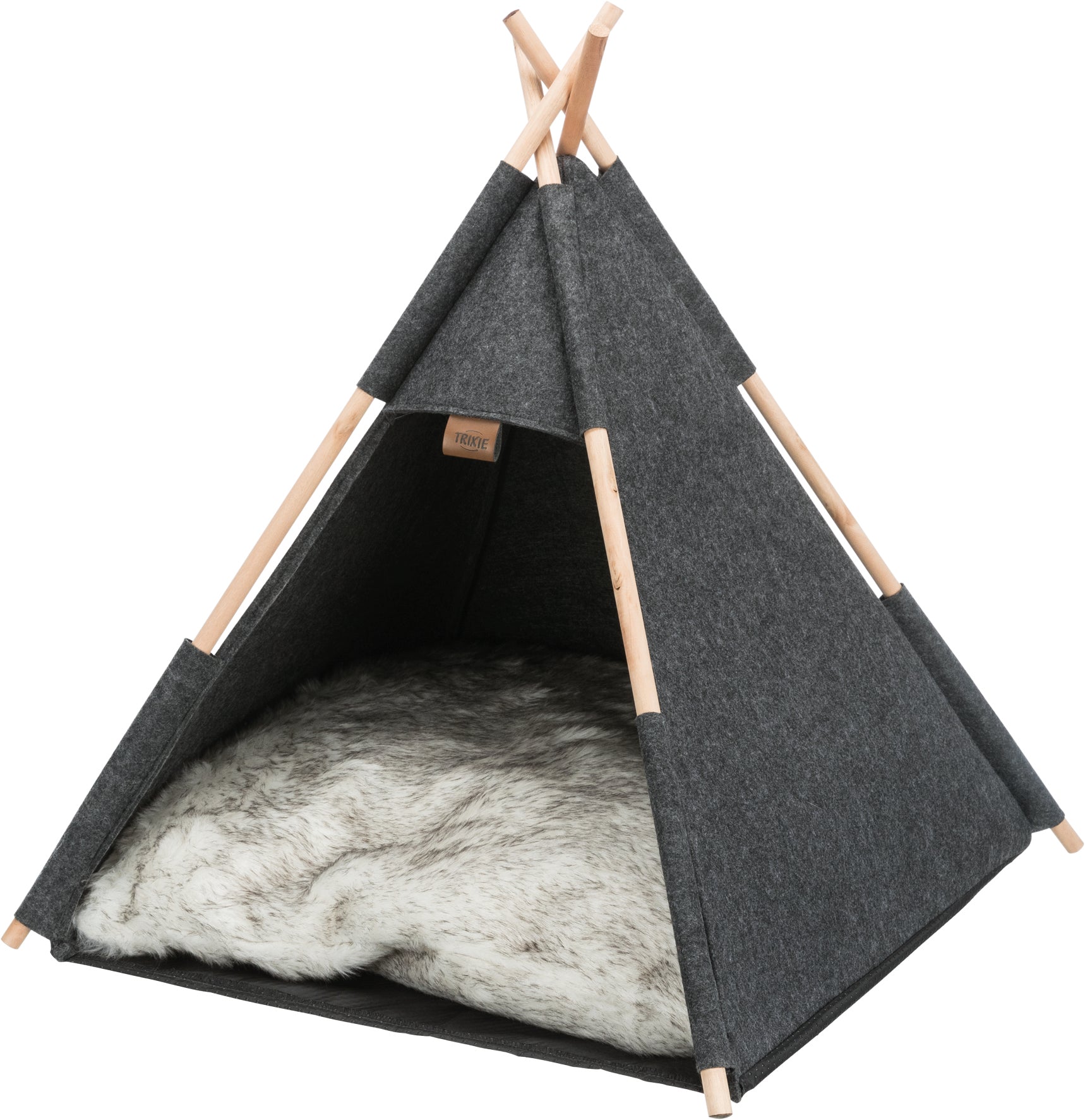 Tipi tält, filt, 55 × 65 × 55 cm, antracit