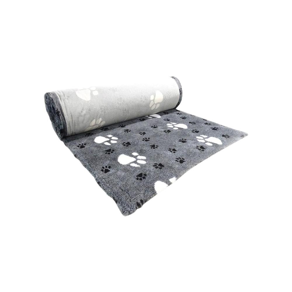 Companion Profleece Tæppe Med Poter 100X75 Cm Grå/Svart