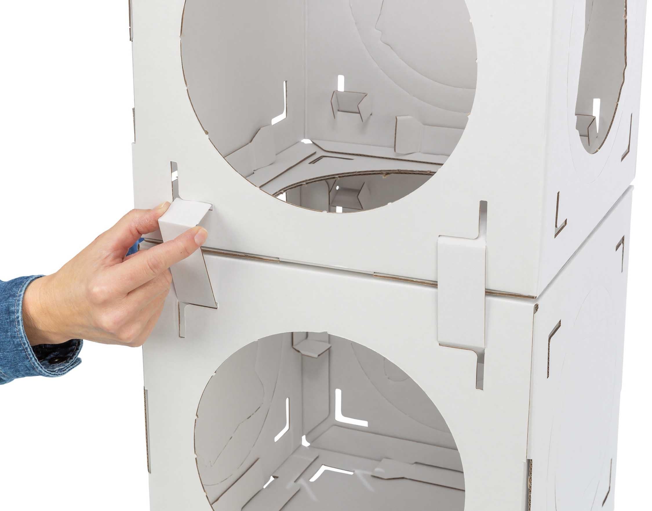 (BV)Finca Felice kattmöbel, wellpapp, 125 × 62 × 62 cm, vit