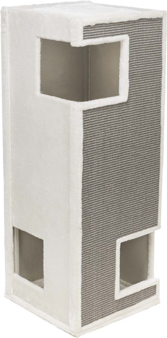 Klösmöbel Cat-Tower Gerardo, 38 x h100 x 38 cm, vit/grå
