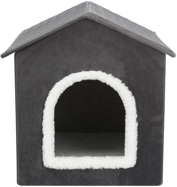 Livia cave, 38 × 41 × 44 cm, mörkgrå/vit