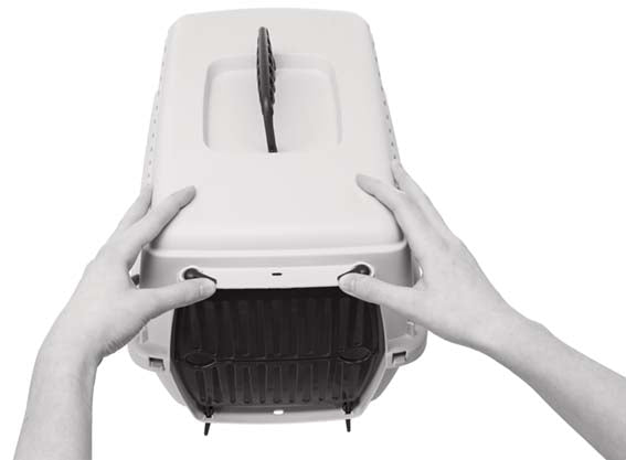 Transportbur Capri XXS, 26 × h25 × 39 cm, antracit/grön