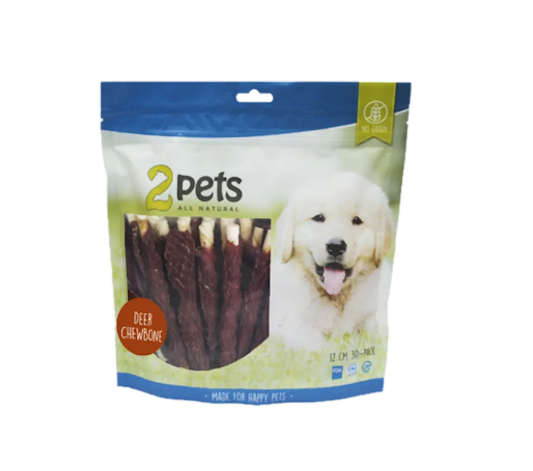 2pets Tuggpinne m hjort 12cm 30-pack, 400g x 5