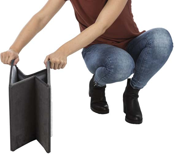 Livia cave, 38 × 41 × 44 cm, mörkgrå/vit