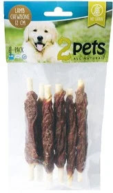 2pets Tuggpinne m lamm 12cm 6-pack, 70g x 10