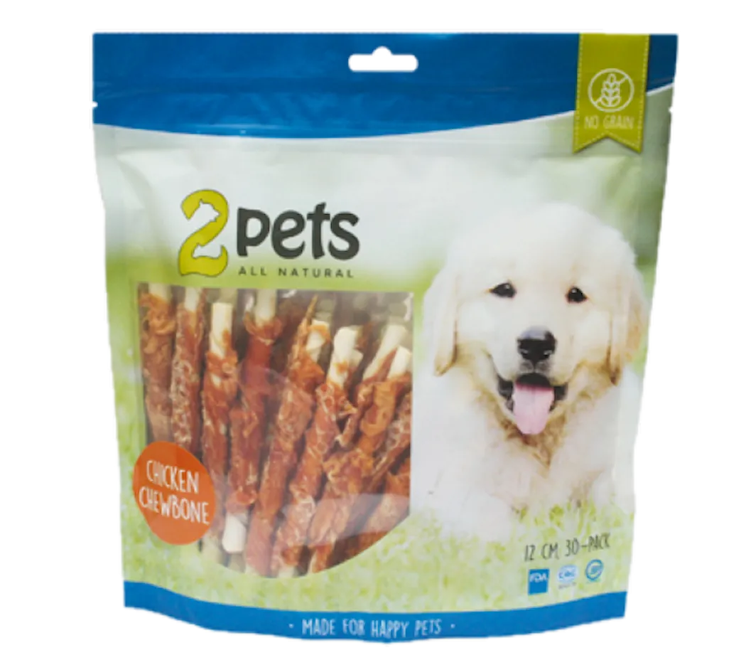 2pets Tuggpinne m kycklingfilé 12cm 30-pack, 400g x 5