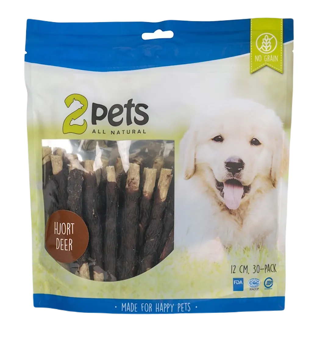 2pets Tuggpinne mald, lamm, 12cm, 30-pack, 400g x 5