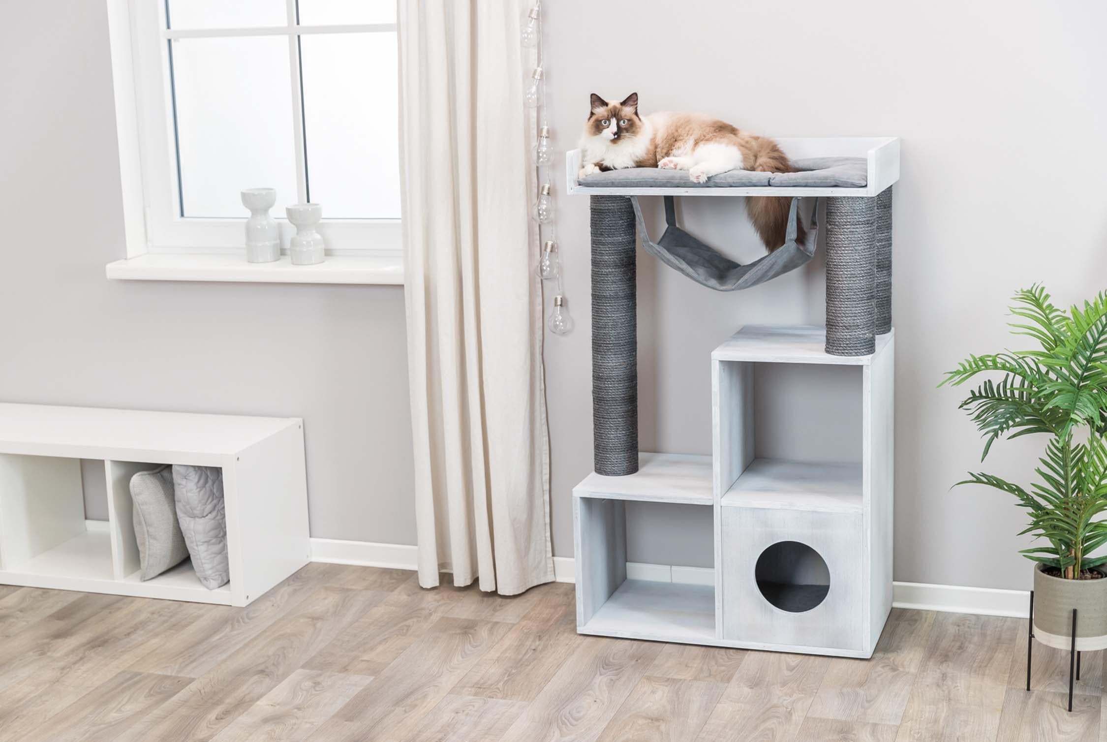 Klösmöbel med hyllfunktion, 72 × 110 × 38 cm, grå