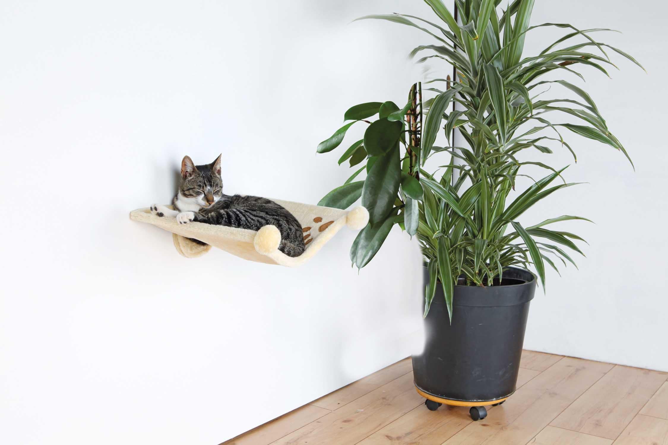 Hammock för väggmontering, 42x41x15 cm, beige