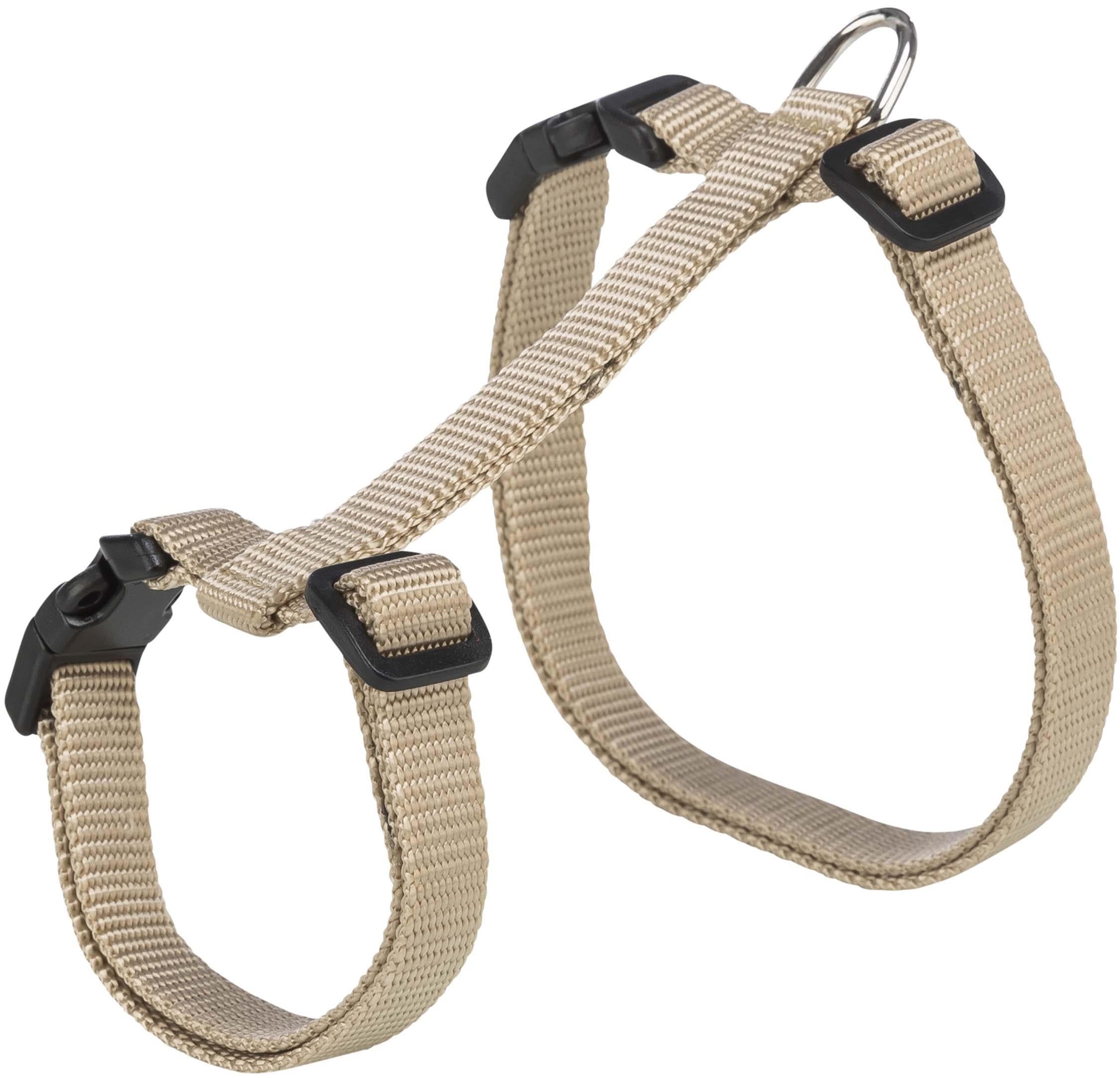 Kattsele+koppel XXL, 34-57 cm/13 mm. 120 cm, nylon, bl. färger