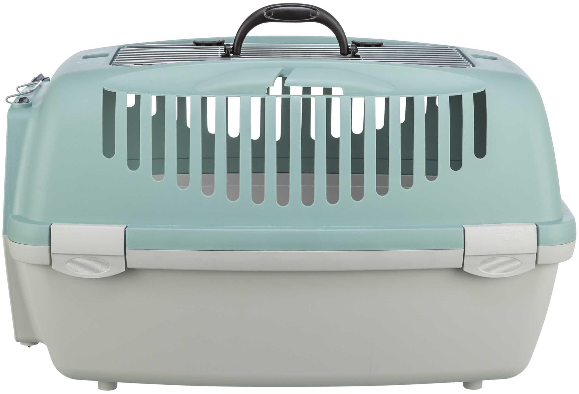 Transportbur Capri 3 Open, S: 40 × 38 × 61 cm, ljusgrå/sage