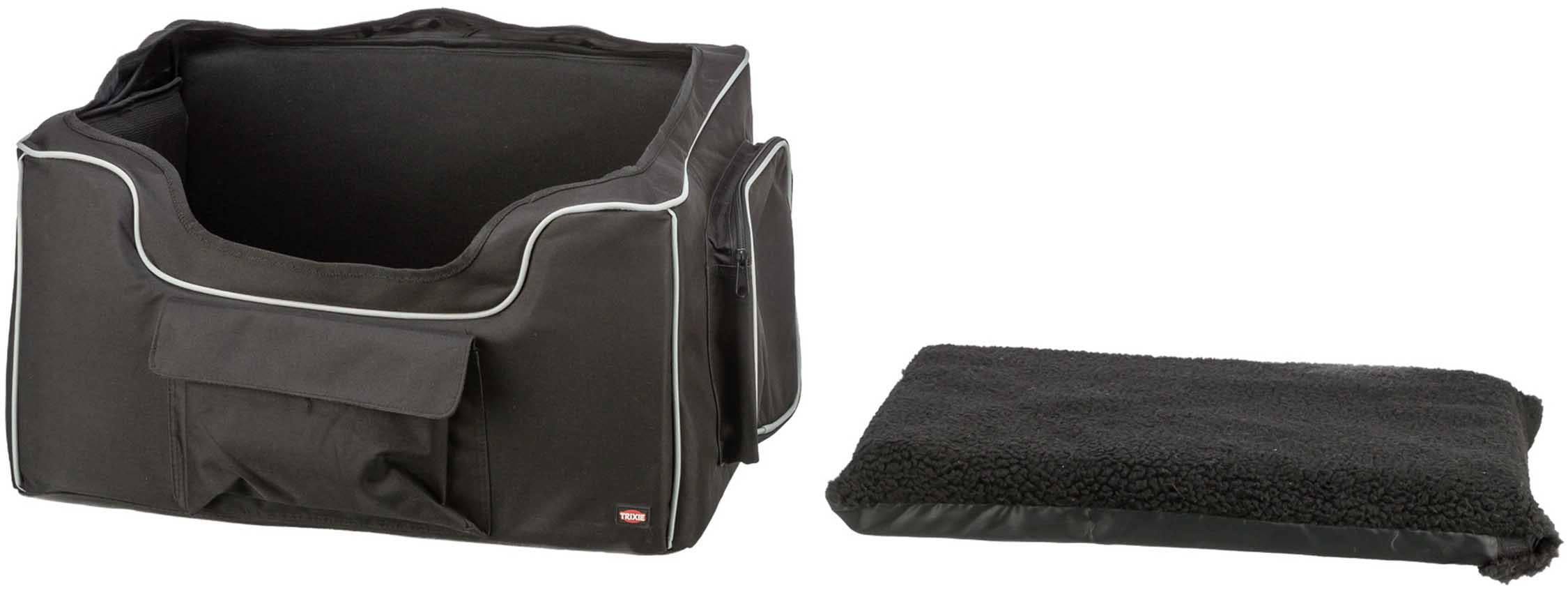 Bilsäte, Midi, 56 × 37 × 36 cm, svart/grå