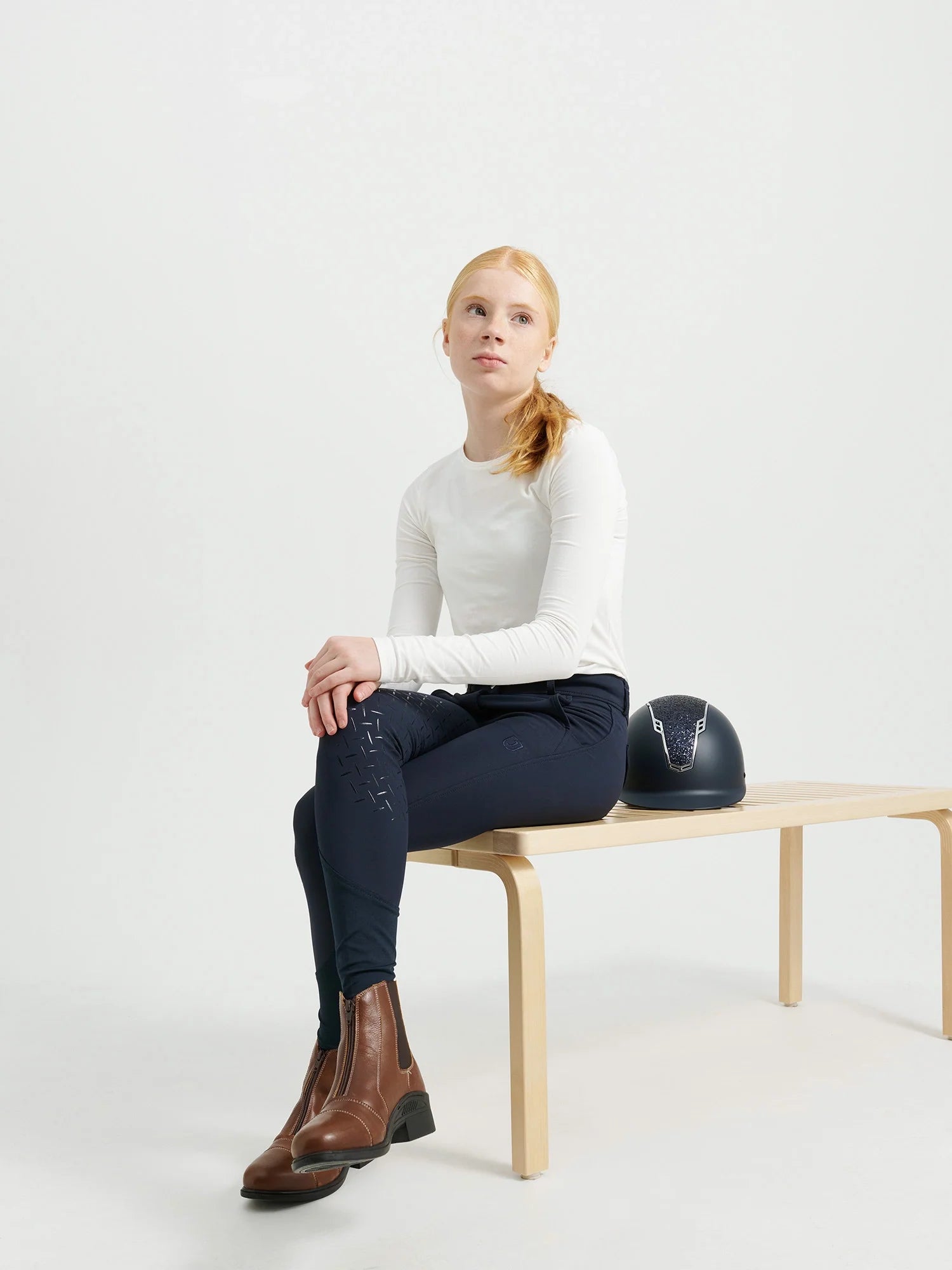 Jacson Barn/Junior Rigmor Ridbyxa Helskodd Marin