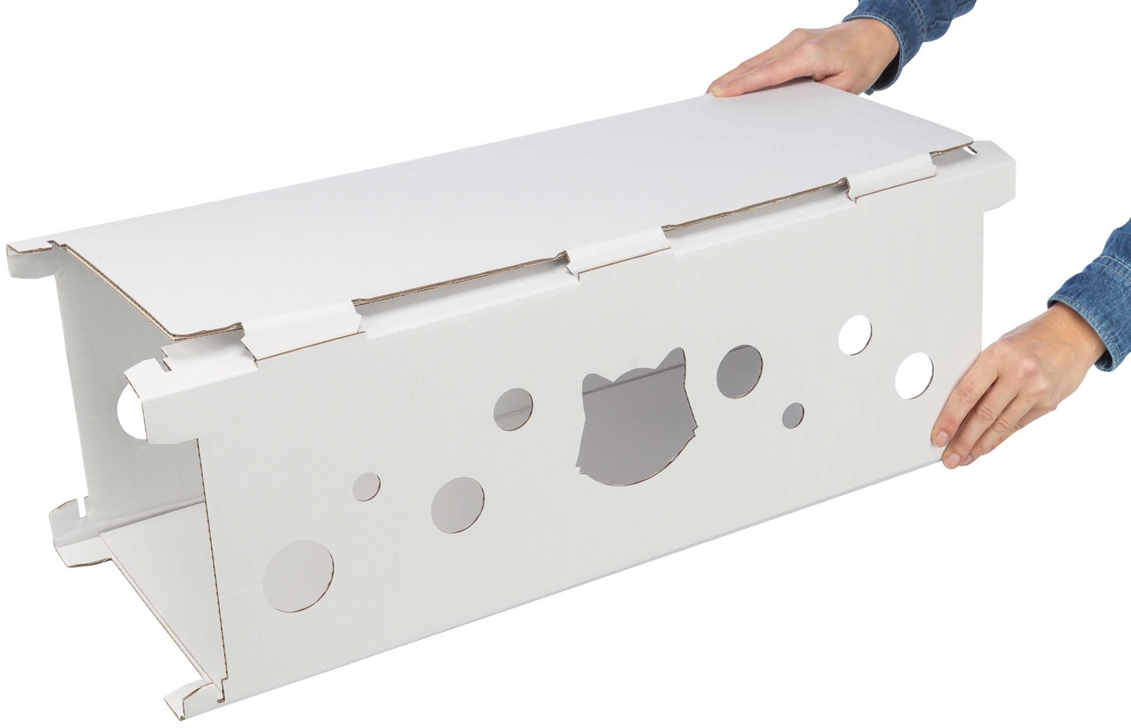 (BV)Finca Felice kattmöbel, wellpapp, 125 × 62 × 62 cm, vit