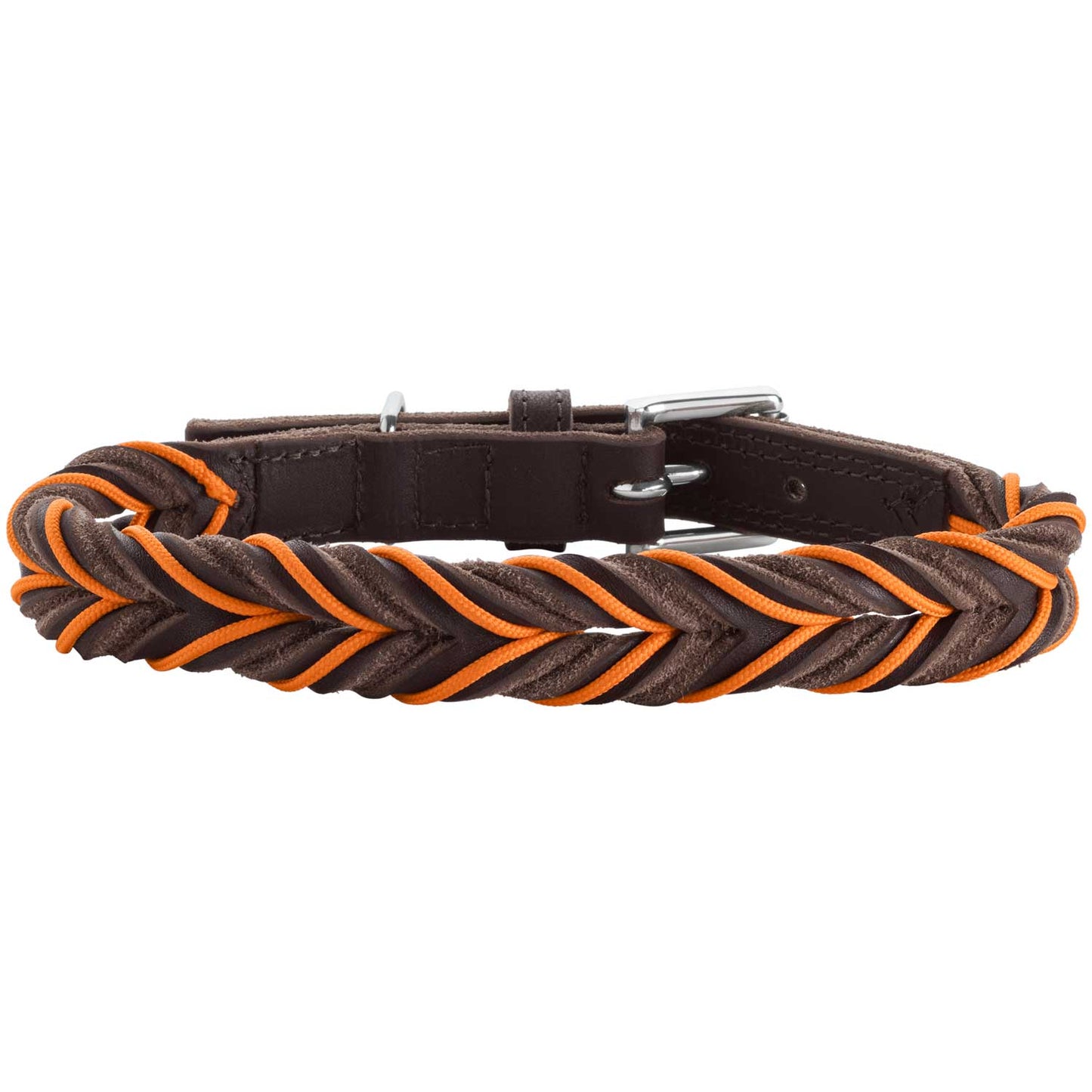 HUNTER Halsband Solid Education Cord Mörkbrun/Orange