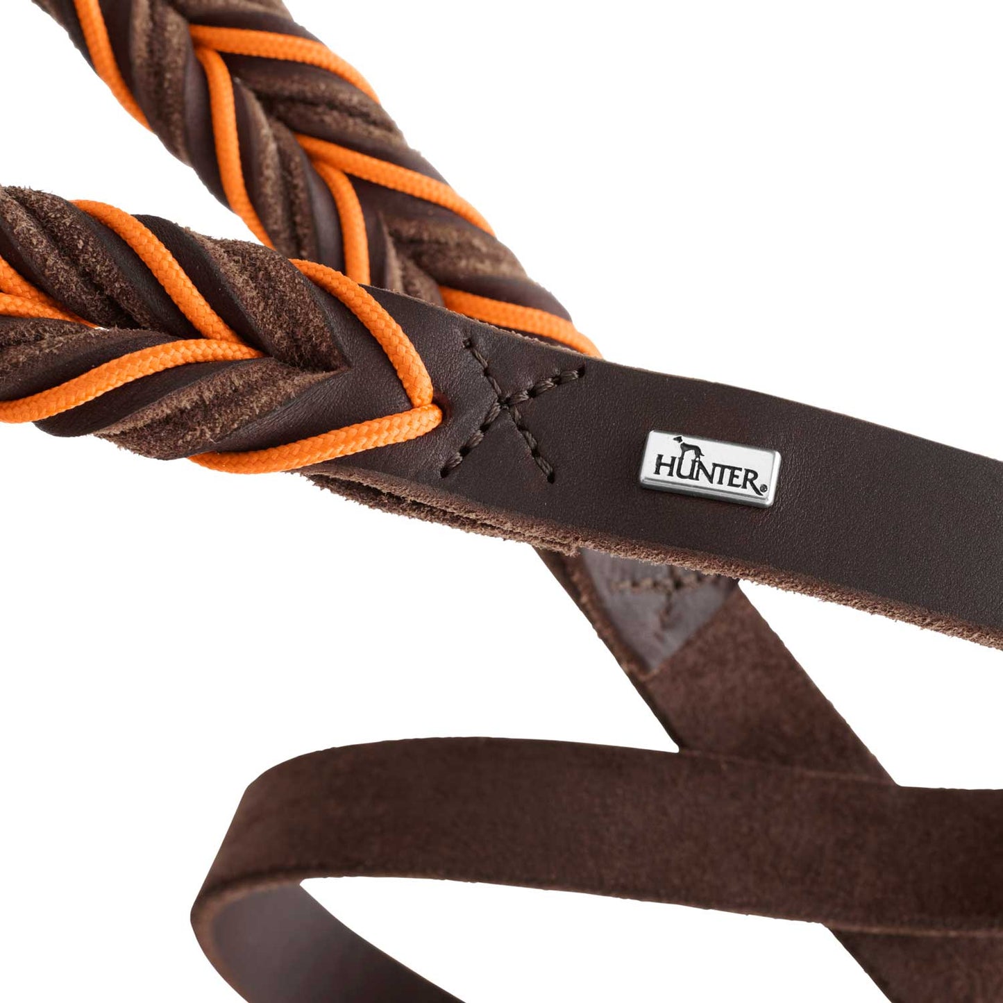 HUNTER Ställbart koppel Solid Education Cord Mörkbrun/Orange