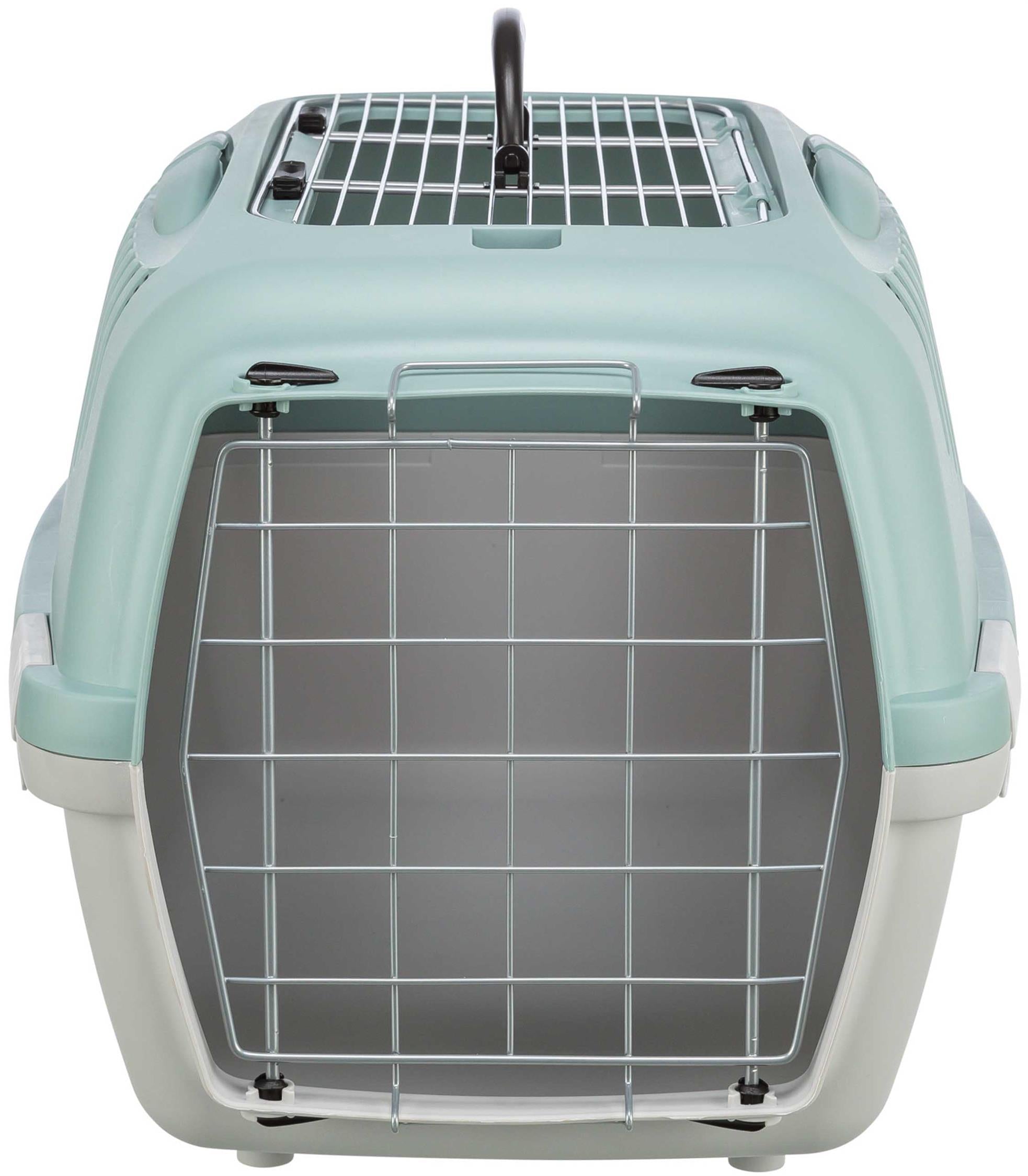 Transportbur Capri 3 Open, S: 40 × 38 × 61 cm, ljusgrå/sage