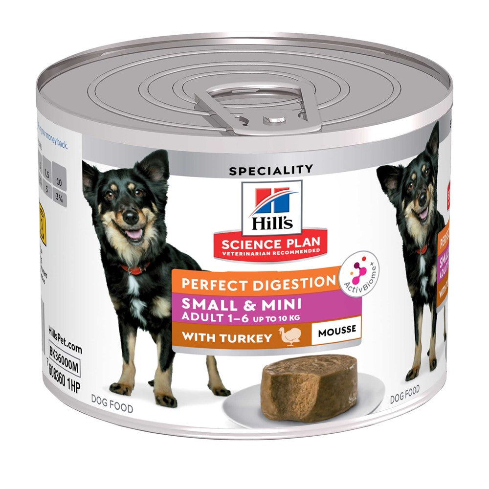 Hills Canine Adult Perfect Digestion Mousse Small&Mini Turkey 12x200g