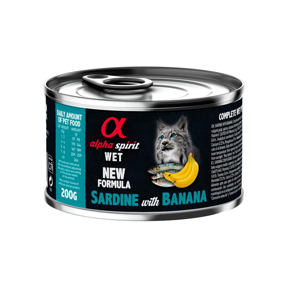 Alphaspirit Alphaspirit Cat Sardiner Med Banan X 6