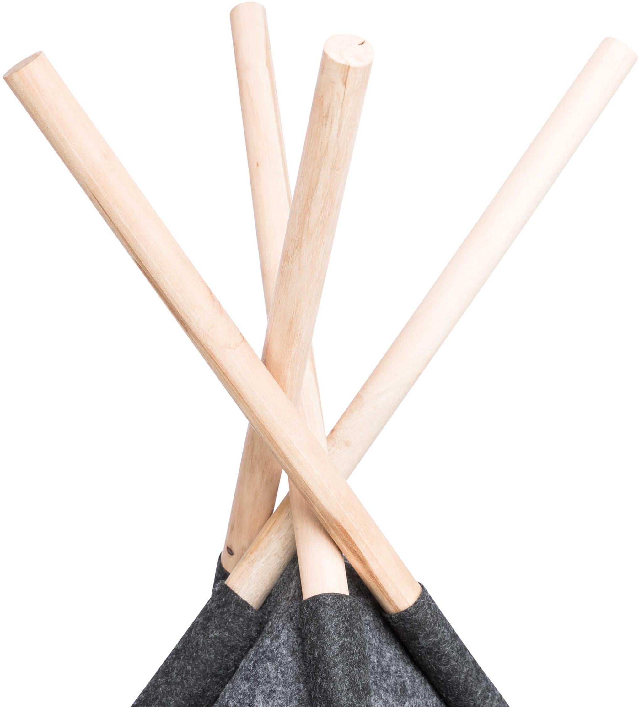 Tipi tält, filt, 70 × 70 × 70 cm, antracit