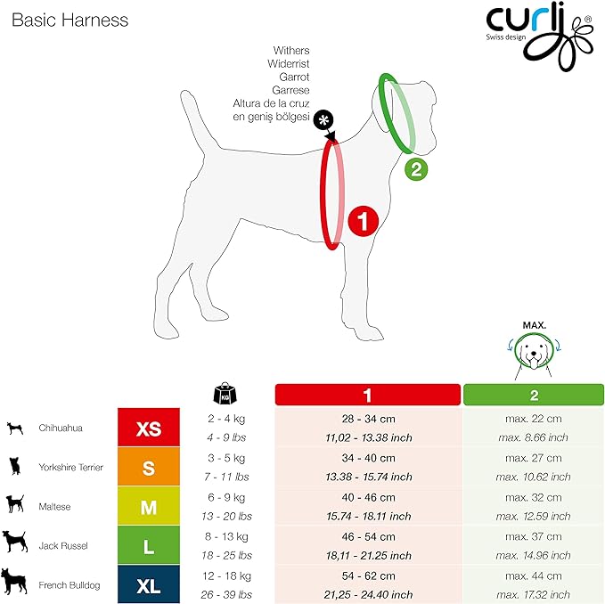 Curli Basic harness Air-mesh Brun