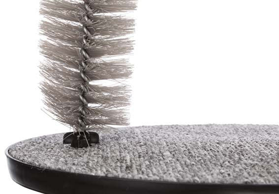 Massage och pälsbåge, katt, 36 × 33 cm, grå