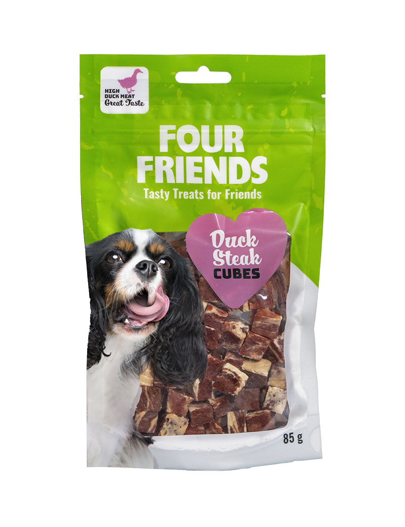 Four Friends Duck Steak Cubes 6 & 12-pack