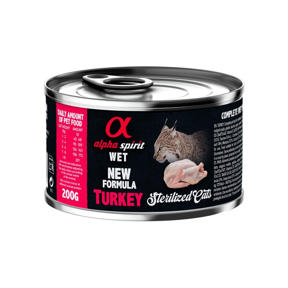 Alphaspirit Alphaspirit Cat Steriliserad Kalkon X 6